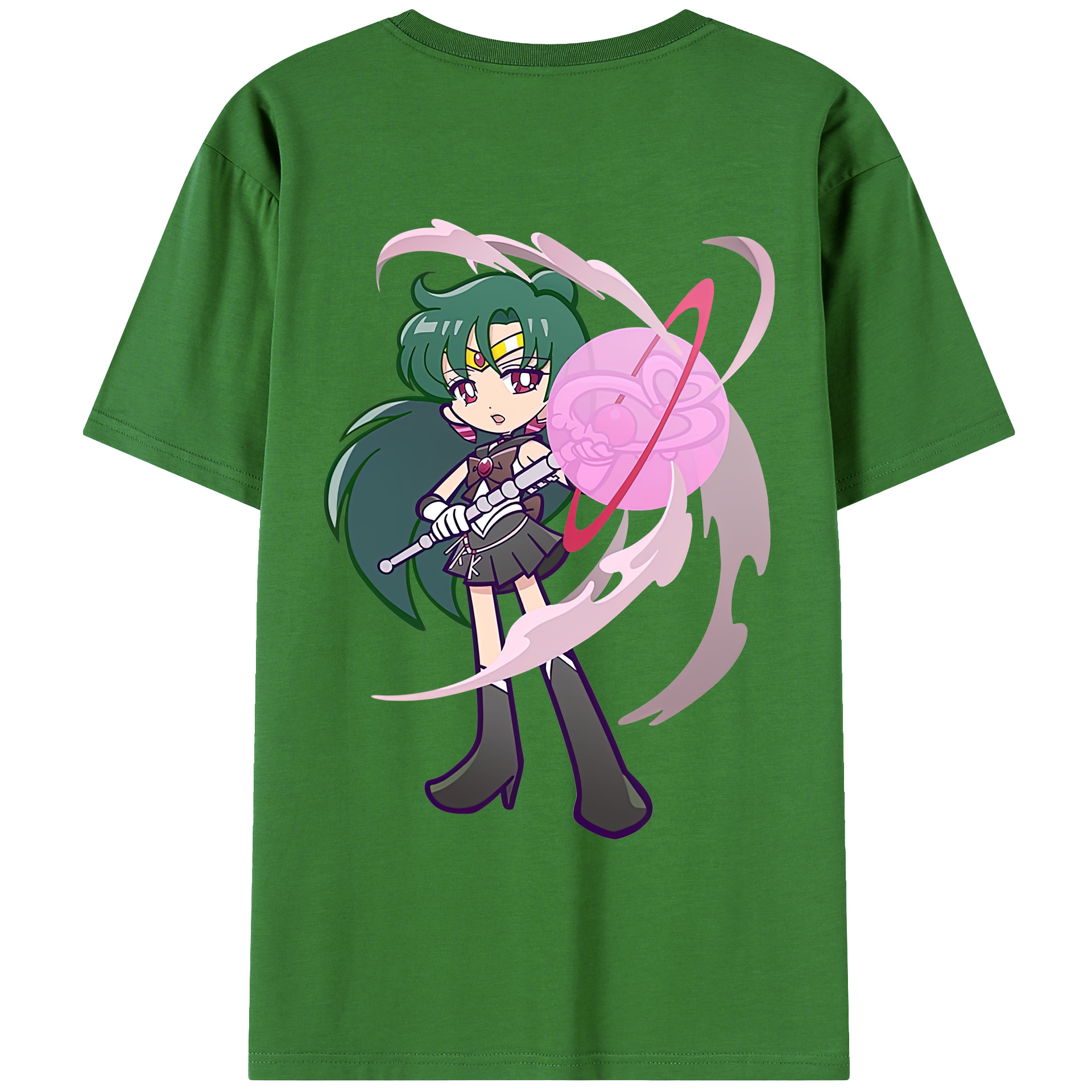 （画像用） 美少女戦士セーラームーン 冥王せつな Sailor Moon Meiou Setsuna レディース半袖Tシャツ(バックプリント)
